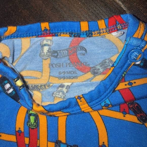 Posh Peanut x Hot Wheels Bamboo Romper Size 6-9 Month - Picture 2 of 3